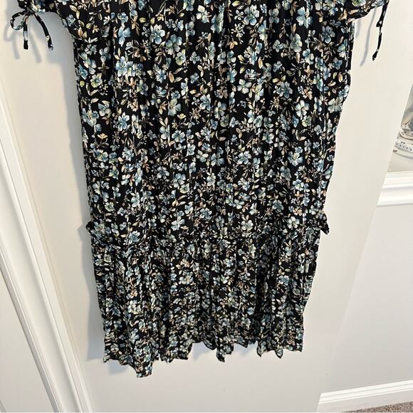 Anthropologie Current Air Blue Floral Mini Dress Small - Picture 12 of 15